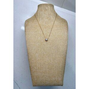 Nadri Rose Goldtone Pave CZ Halo Pendant Necklace